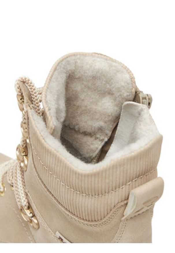 Rieker Trzewiki CEO-W1871-62 Beżowy. Kolor: beżowy. Materiał: skóra, zamsz