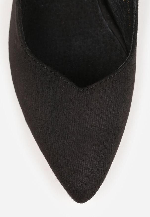 Born2be - Czarne Sandały Vices na Obcasie Bez Pięty ze Skórzaną Wkładką Ciariliana. Okazja: na co dzień. Zapięcie: sprzączka. Kolor: czarny. Materiał: skóra. Szerokość cholewki: normalna. Obcas: na obcasie. Styl: casual, klasyczny, elegancki. Wysokość obcasa: średni