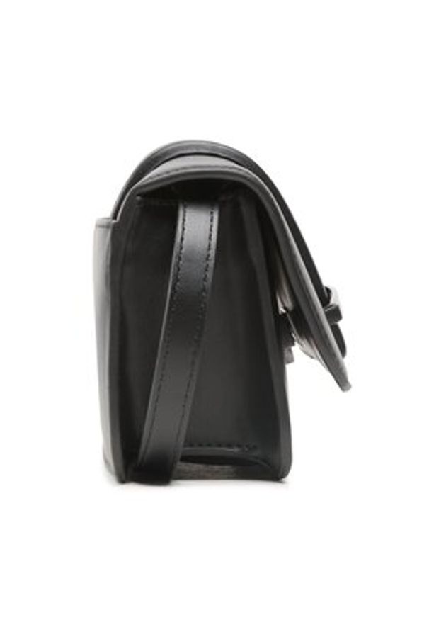 Calvin Klein Torebka Bar Hardware Crossbody K60K610732 Czarny. Kolor: czarny. Materiał: skórzane