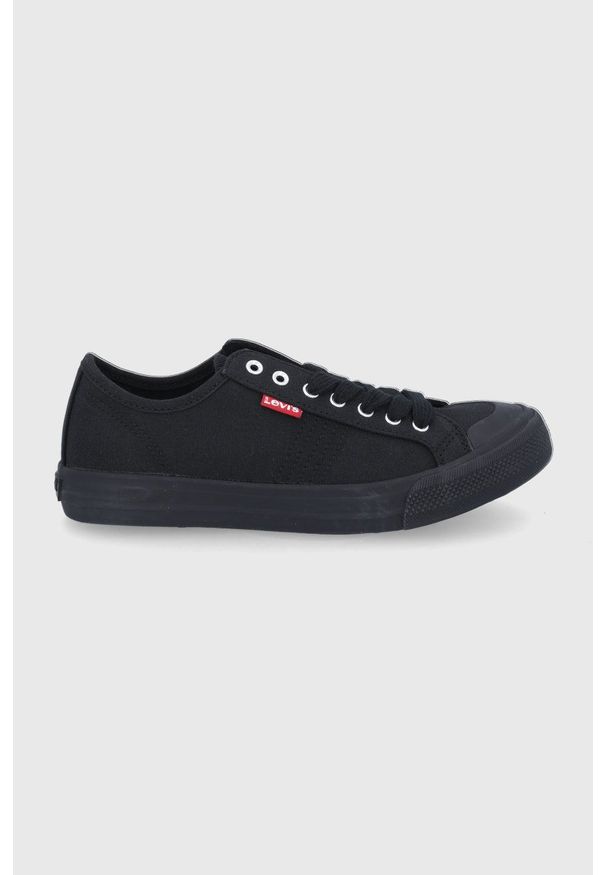 Levi's® - Levi's Tenisówki damskie kolor czarny. Okazja: na spotkanie biznesowe. Zapięcie: sznurówki. Kolor: czarny. Materiał: guma. Styl: biznesowy
