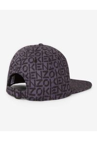 Kenzo - KENZO - Szara logowana czapka z daszkiem. Kolor: szary. Materiał: materiał