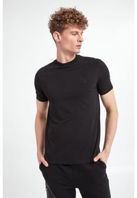 Karl Lagerfeld - T-shirt męski KARL LAGERFELD. Materiał: guma. Długość rękawa: krótki rękaw. Długość: krótkie. Wzór: gładki, aplikacja, nadruk