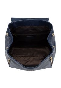 Wittchen - Damski plecak skórzany z pionowymi suwakami granatowy. Kolor: niebieski. Materiał: skóra. Wzór: haft. Styl: klasyczny, elegancki #4