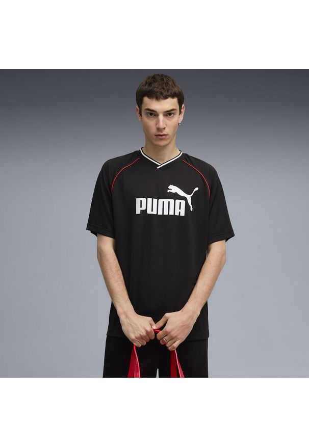 Puma - Męska koszulka piłkarska Essentials PUMA Black. Kolor: czarny. Sport: piłka nożna