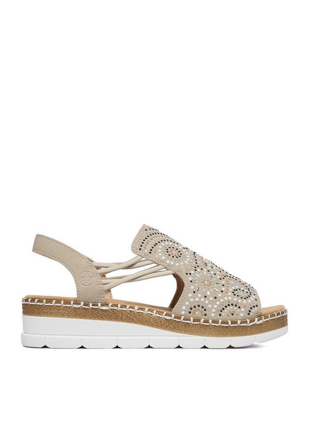 Sandały Rieker. Kolor: beżowy