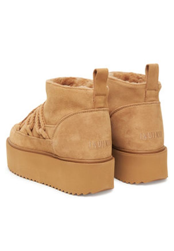 Inuikii Śniegowce Classic Low Platform 75204-004 Beżowy. Kolor: beżowy. Materiał: zamsz, skóra. Obcas: na platformie