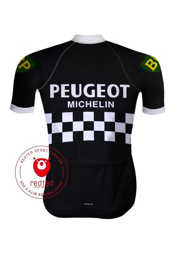 Zestaw rowerowy Peugeot vintage - REDTED - Czarny. Kolor: żółty, pomarańczowy. Materiał: poliester