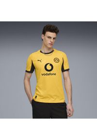 Puma - Męska koszulka pucharowa Borussia Dortmund 25/26 PUMA Yellow Sizzle Black. Kolor: czarny, wielokolorowy, żółty. Sport: piłka nożna