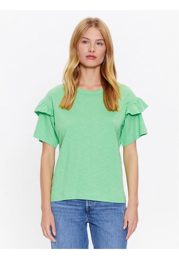 Selected Femme T-Shirt 16079837 Zielony Loose Fit. Kolor: zielony