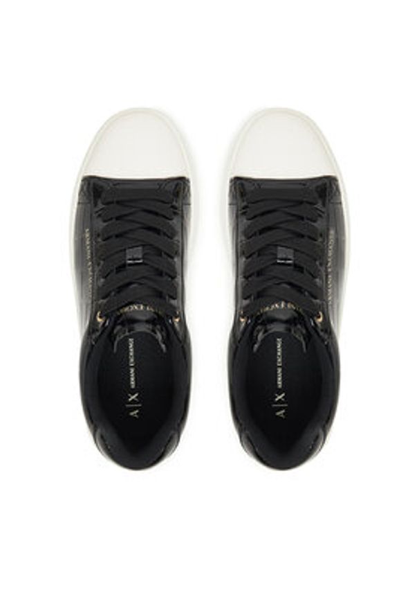 Armani Exchange Trampki XW001661 AF17477 UC001 Czarny. Kolor: czarny. Materiał: skóra