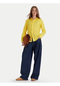 Polo Ralph Lauren Koszula 211970730 Żółty Classic Fit. Typ kołnierza: polo. Kolor: żółty. Materiał: len #4