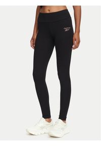 Reebok Legginsy Celina RK25701CCW Czarny Slim Fit. Kolor: czarny. Materiał: bawełna #1