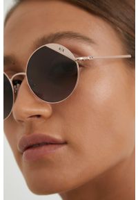 Armani Exchange Okulary przeciwsłoneczne 0AX2039S damskie kolor srebrny. Kształt: okrągłe. Kolor: srebrny #3