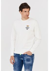 Aeronautica Militare - AERONAUTICA MILITARE Męska biała bluza, Rozmiar XXL. Kolor: biały. Wzór: haft