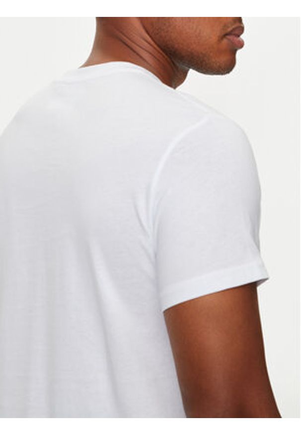 Versace Jeans Couture T-Shirt 77GAHT00 Biały Slim Fit. Kolor: biały. Materiał: bawełna