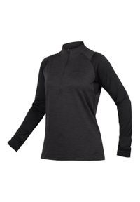 ENDURA - Longsleeve rowerowy damski Endura Singletrack Fleece. Kolor: czarny. Długość rękawa: długi rękaw. Sport: kolarstwo
