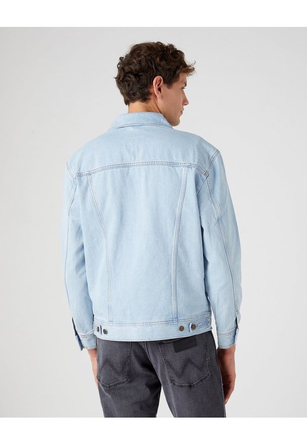 Wrangler - WRANGLER ANTI FIT JACKET MĘSKA KURTKA JEANSOWA JEANS BABY BLUE W45973Y94 112330848. Materiał: jeans