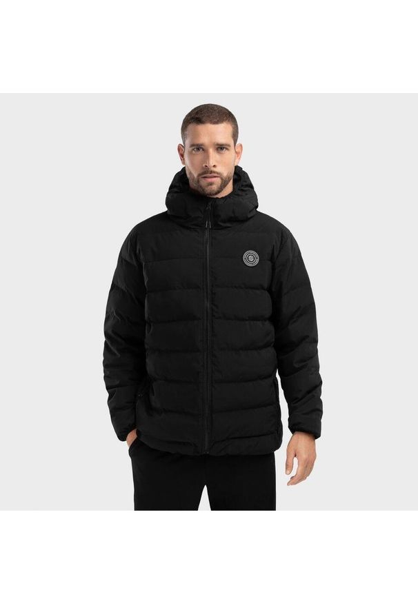 SIROKO - Wodoodporna kurtka puchowa męska Shelter. Typ kołnierza: kaptur. Kolor: czarny, czerwony, wielokolorowy. Materiał: puch