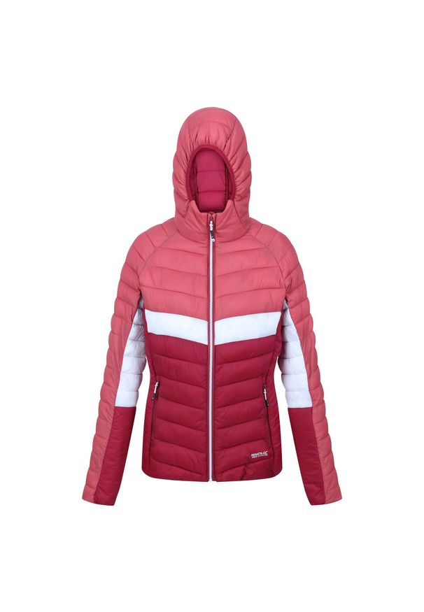 Harrock II Regatta damska turystyczna kurtka zimowa pikowana. Kolor: czerwony. Sezon: zima. Sport: turystyka piesza