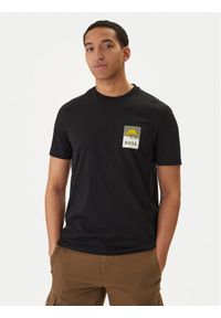 BOSS T-Shirt Plain 50556023 Czarny Regular Fit. Kolor: czarny. Materiał: bawełna #1