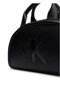 Calvin Klein Torebka Bold Ck Dome Crossbody LV04F3895G Czarny. Kolor: czarny. Materiał: skórzane #5