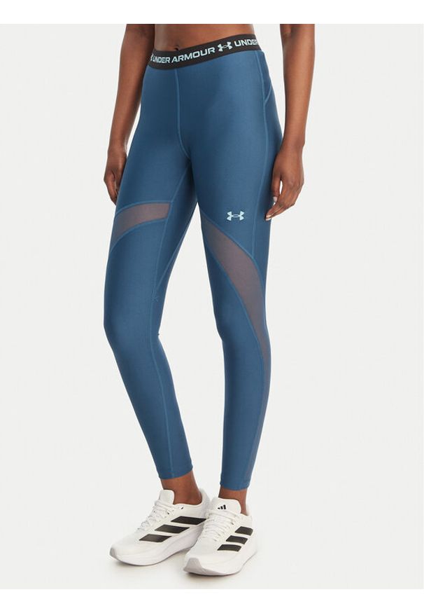 Under Armour Legginsy HeatGear® 6010009 Granatowy Slim Fit. Kolor: niebieski. Materiał: syntetyk