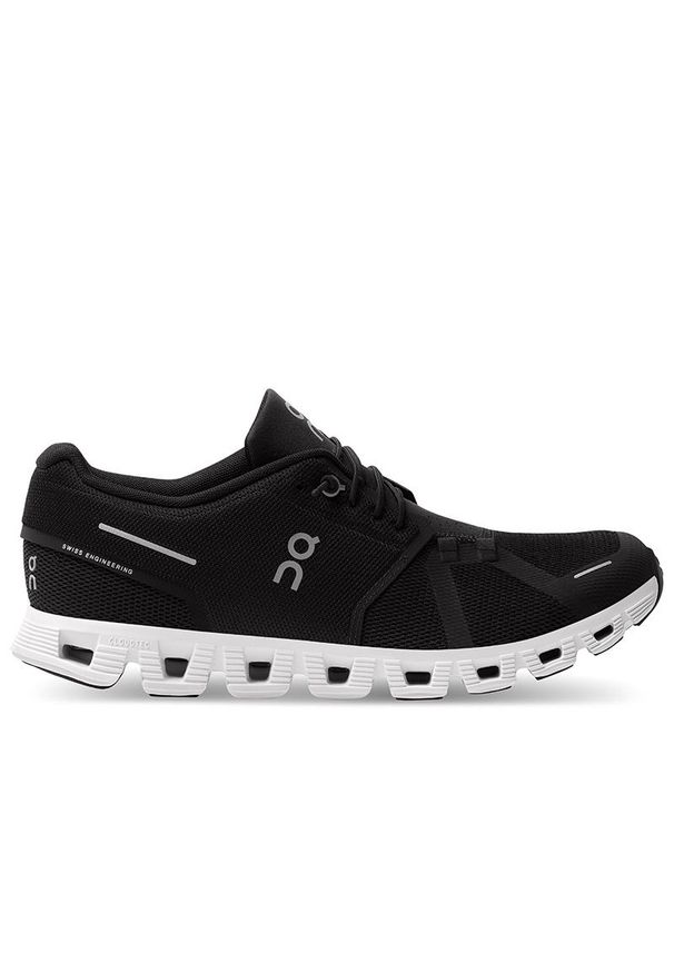 Buty On Running Cloud 5 5998919 - czarne. Kolor: czarny. Materiał: syntetyk, materiał. Szerokość cholewki: normalna. Sport: bieganie