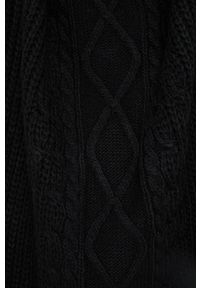Answear Lab - Sukienka z domieszką wełny. Kolor: czarny. Materiał: wełna. Długość rękawa: długi rękaw. Wzór: gładki. Styl: wakacyjny #4
