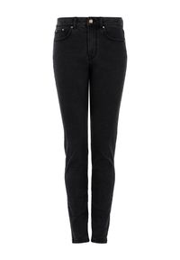 Ochnik - Czarne spodnie jeansowe damskie. Kolor: czarny. Materiał: bawełna. Sezon: zima, lato. Styl: klasyczny