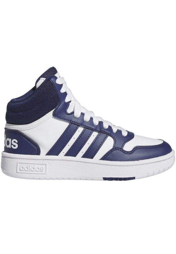 Adidas - Buty dla dzieci adidas Hoops 3.0. Kolor: niebieski, wielokolorowy, biały. Sport: tenis