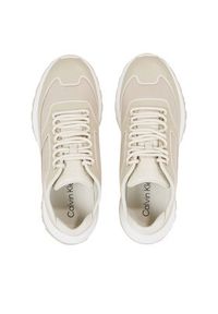 Calvin Klein Sneakersy 2 Piece Sole Runner Lace Up HW0HW01640 Beżowy. Kolor: beżowy. Materiał: skóra