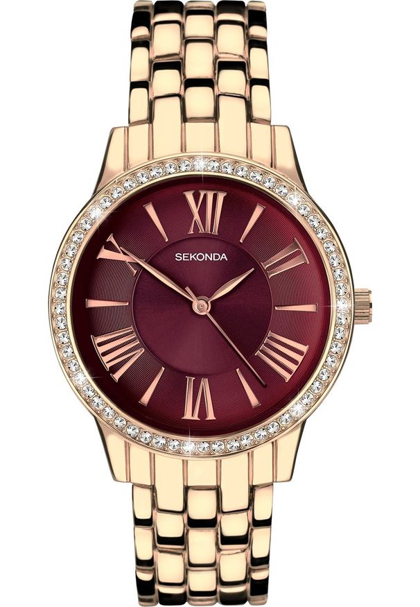 Zegarek Sekonda Zegarek damski Sekonda 40290 różowe złoto. Kolor: złoty, wielokolorowy, różowy