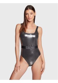 Calvin Klein Swimwear Strój kąpielowy KW0KW01956 Czarny. Kolor: czarny. Materiał: syntetyk