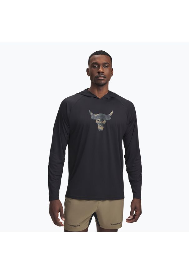 Bluza Under Armour Project Rock Iso-Chill Hoody. Kolor: czarny. Sport: fitness