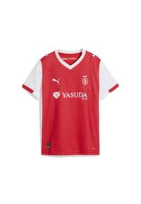 Puma - Młodzieżowa koszulka domowa Stade de Reims 25/26 PUMA. Kolor: czerwony, wielokolorowy, biały. Sport: piłka nożna #1