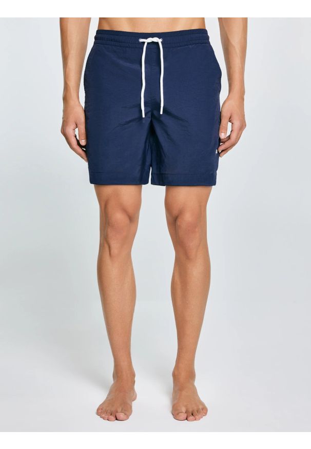 Big-Star - Szorty kąpielowe męskie granatowe Rafone 403. Kolor: niebieski. Materiał: guma