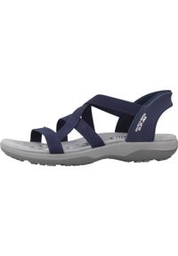 skechers - Sandały SKECHERS REGGAE SLIM Niebieski. Kolor: niebieski. Materiał: tkanina. Sezon: lato