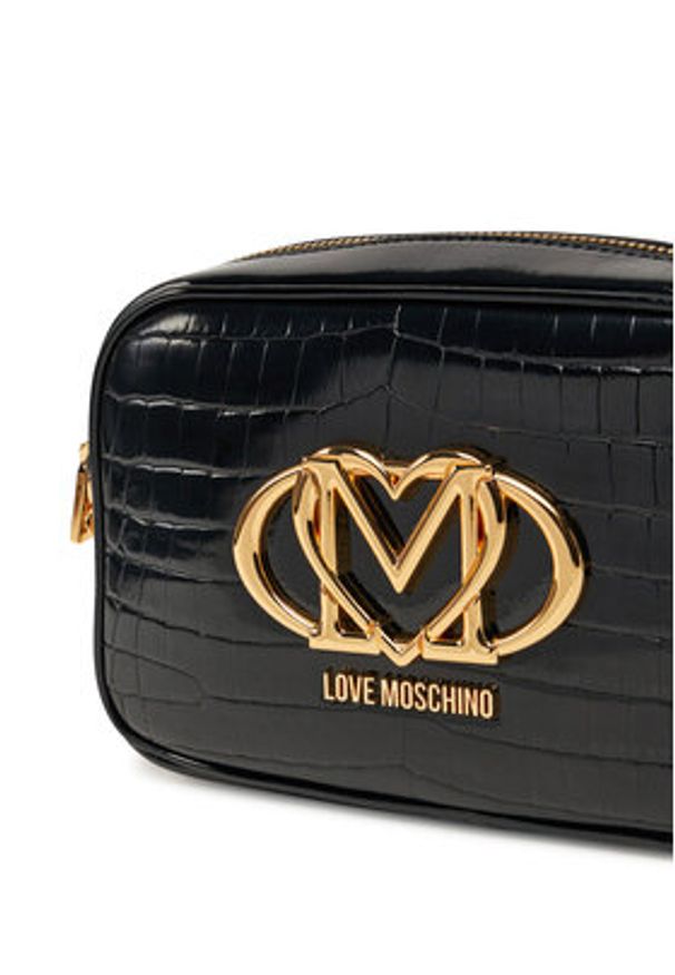 Love Moschino - LOVE MOSCHINO Torebka JC4044PP1MLE100A Czarny. Kolor: czarny. Materiał: skórzane