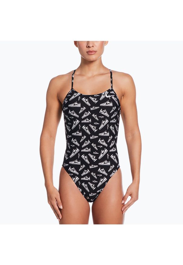 Strój pływacki jednoczęściowy damski Nike Hydrastrong Cutout. Kolor: czarny