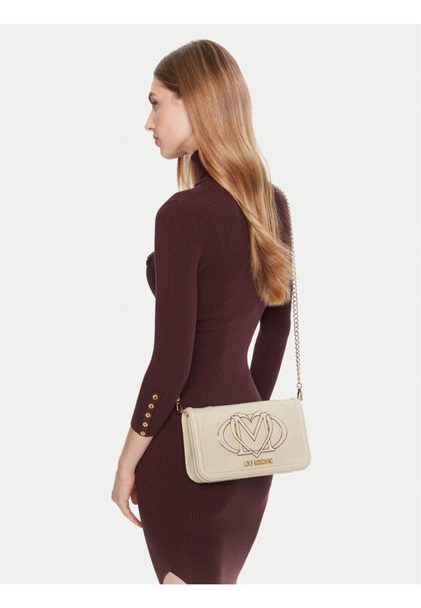 Love Moschino - LOVE MOSCHINO Torebka JC4010PP1NLG0110 Écru. Kolor: kremowy. Materiał: skórzane