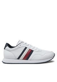 TOMMY HILFIGER - Tommy Hilfiger Sneakersy Runner Evo Lth Mix Ess FM0FM05121 Biały. Kolor: biały. Materiał: materiał #1