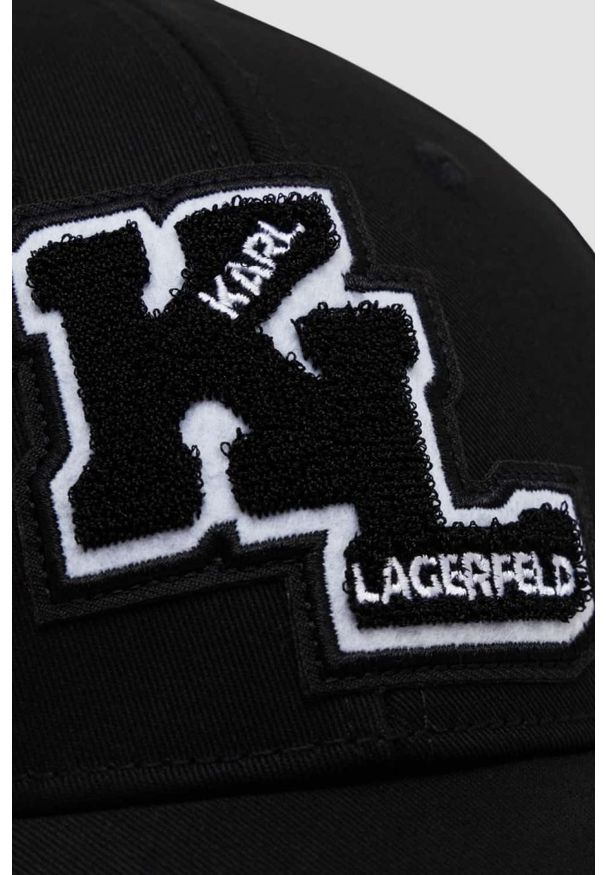 Karl Lagerfeld - KARL LAGERFELD Czarna czapka k/varsity. Kolor: czarny