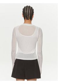 Calvin Klein Jeans Bluzka J20J223323 Biały Slim Fit. Kolor: biały. Materiał: wiskoza #3