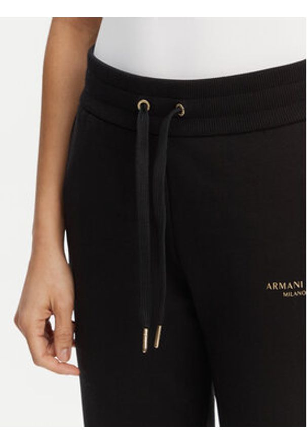 Armani Exchange Spodnie dresowe 8NYPBA YJE5Z 52AK Czarny Regular Fit. Kolor: czarny. Materiał: syntetyk, bawełna