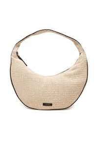 Calvin Klein Torebka Pinched Raffia Large Shoulder Ba LV04F3060G Beżowy. Kolor: beżowy