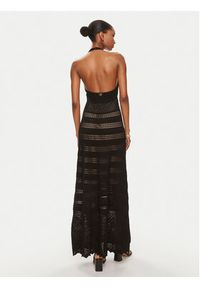 TwinSet - TWINSET Sukienka dzianinowa 241TT3112 Czarny Slim Fit. Kolor: czarny. Materiał: wiskoza