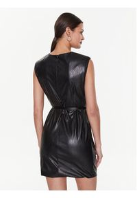 Liu Jo Sukienka z imitacji skóry CA3052 E0775 Czarny Regular Fit. Kolor: czarny. Materiał: syntetyk, skóra