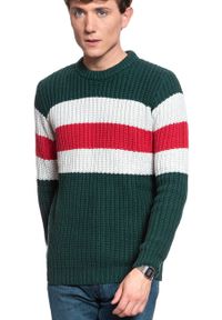 Wrangler - MĘSKI SWETER WRANGLER CHUNKY KNIT PINE W8A7PCG01. Kolor: wielokolorowy. Wzór: kolorowy #5