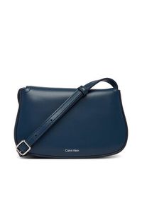 Calvin Klein Torebka Ck Flap Camera Bag LV04F3421G Granatowy. Kolor: niebieski. Materiał: skórzane #5