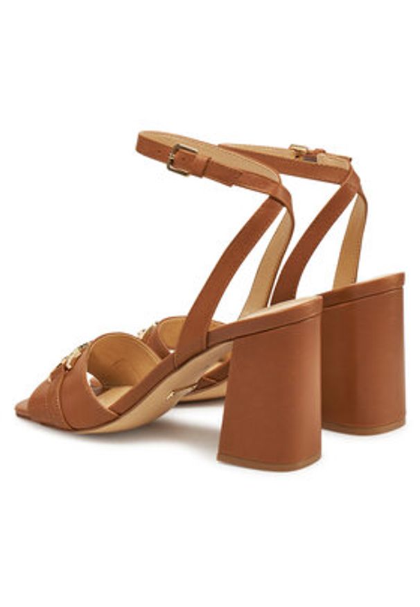Guess Sandały FLJGRT LEA03 Brązowy. Kolor: brązowy. Materiał: skóra